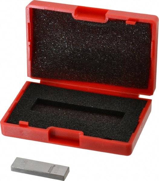 SPI - 0.136" Rectangular Steel Gage Block - Accuracy Grade AS-1, Includes NIST Traceability Certification - Eagle Tool & Supply