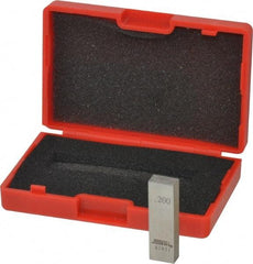 SPI - 0.2" Rectangular Steel Gage Block - Accuracy Grade AS-1, Includes NIST Traceability Certification - Eagle Tool & Supply