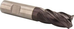 SGS - 3/4", 4 Flute, Single End, Solid Carbide, 0.04" Corner Radius End Mill - 4" OAL, Right Hand Flute, 1-1/2" LOC, Right Hand Cut - Eagle Tool & Supply