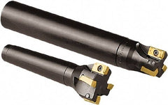 Seco - 32mm Cut Diam, 15mm Max Depth of Cut, 25mm Shank Diam, 111mm OAL, Indexable Square Shoulder End Mill - AP.. 1604.. Inserts, Weldon Shank, 90° Lead Angle, Through Coolant - Eagle Tool & Supply