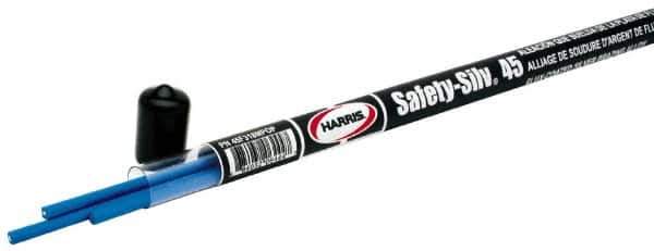 Harris Products - 18 Inch Long, 1/16 Inch Diameter, Bare Coated, High Silver, TIG Welding and Brazing Rod - 0.09 Lb. - Exact Industrial Supply