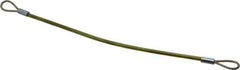 Jergens - 8" Long, Stainless Steel Cable Loop & Loop End, Quick Release Pin Lanyard - 1/16" Cable Diam, Nylon Cable - Eagle Tool & Supply