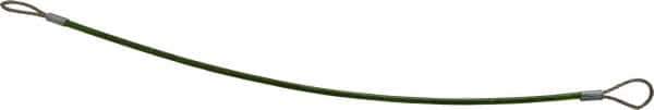 Jergens - 12" Long, Stainless Steel Cable Loop & Loop End, Quick Release Pin Lanyard - 1/16" Cable Diam, Nylon Cable - Eagle Tool & Supply