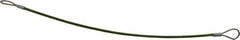 Jergens - 12" Long, Stainless Steel Cable Loop & Loop End, Quick Release Pin Lanyard - 1/16" Cable Diam, Nylon Cable - Eagle Tool & Supply