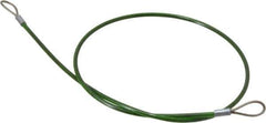 Jergens - 24" Long, Stainless Steel Cable Loop & Loop End, Quick Release Pin Lanyard - 1/16" Cable Diam, Nylon Cable - Eagle Tool & Supply