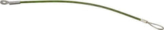 Jergens - 10" Long, Stainless Steel Cable Loop & Eye End, Quick Release Pin Lanyard - 1/16" Cable Diam, 3/16" Hole Diam, Nylon Cable - Eagle Tool & Supply