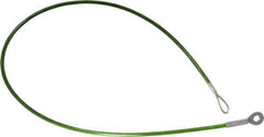 Jergens - 20" Long, Stainless Steel Cable Loop & Eye End, Quick Release Pin Lanyard - 1/16" Cable Diam, 3/16" Hole Diam, Nylon Cable - Eagle Tool & Supply