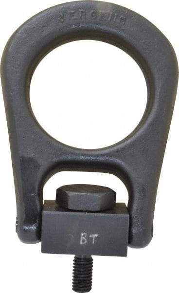 Jergens - 2,500 Lb Load Capacity Forged Center Pull Hoist Ring - 28 Ft/Lb Torque, 1/2 - 13 Thread, Alloy Steel - Eagle Tool & Supply