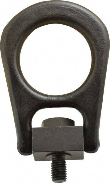 Jergens - 4,000 Lb Load Capacity Forged Center Pull Hoist Ring - 60 Ft/Lb Torque, 5/8 - 11 Thread, Alloy Steel - Eagle Tool & Supply