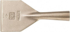 Ampco - Stiff Aluminum Bronze Alloy Chisel Scraper - 3" Blade Width x 1-1/2" Blade Length - Eagle Tool & Supply