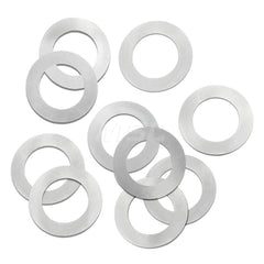 Round Shims; Shim Type: Arbor Shim; Thickness: .008; Inside Diameter: .75″; Outside Diameter: 1.125″; Material: Steel