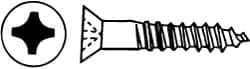 Value Collection - #9, 1-3/4" OAL, Phillips Drive, Flat Head Wood Screw - ASME B18.6.1, Zinc Plated Steel, Grade 2 - Eagle Tool & Supply