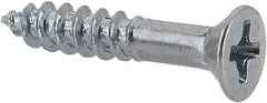 Value Collection - #4, 5/8" OAL, Phillips Drive, Flat Head Wood Screw - Zinc Plated Steel, Grade 2 - Eagle Tool & Supply