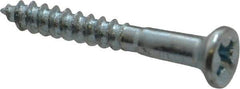 Value Collection - #5, 1" OAL, Phillips Drive, Flat Head Wood Screw - Zinc Plated Steel, Grade 2 - Eagle Tool & Supply