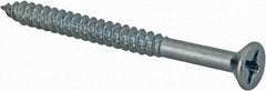 Value Collection - #6, 1-3/4" OAL, Phillips Drive, Flat Head Wood Screw - Zinc Plated Steel, Grade 2 - Eagle Tool & Supply