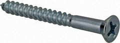Value Collection - #7, 1-1/2" OAL, Phillips Drive, Flat Head Wood Screw - Zinc Plated Steel, Grade 2 - Eagle Tool & Supply