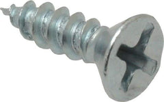 Value Collection - #8, 5/8" OAL, Phillips Drive, Flat Head Wood Screw - Zinc Plated Steel, Grade 2 - Eagle Tool & Supply