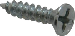 Value Collection - #8, 3/4" OAL, Phillips Drive, Flat Head Wood Screw - Zinc Plated Steel, Grade 2 - Eagle Tool & Supply