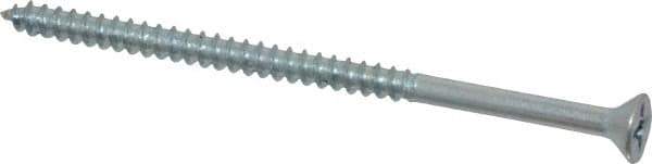 Value Collection - #8, 3" OAL, Phillips Drive, Flat Head Wood Screw - Zinc Plated Steel, Grade 2 - Eagle Tool & Supply