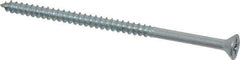 Value Collection - #8, 3" OAL, Phillips Drive, Flat Head Wood Screw - Zinc Plated Steel, Grade 2 - Eagle Tool & Supply