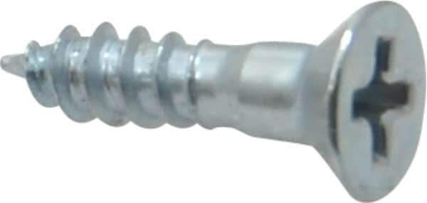 Value Collection - #9, 3/4" OAL, Phillips Drive, Flat Head Wood Screw - ASME B18.6.1, Zinc Plated Steel, Grade 2 - Eagle Tool & Supply