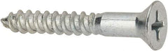 Value Collection - #9, 1-1/4" OAL, Phillips Drive, Flat Head Wood Screw - ASME B18.6.1, Zinc Plated Steel, Grade 2 - Eagle Tool & Supply