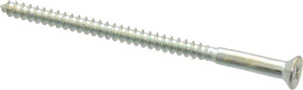 Value Collection - #9, 3" OAL, Phillips Drive, Flat Head Wood Screw - ASME B18.6.1, Zinc Plated Steel, Grade 2 - Eagle Tool & Supply