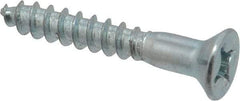 Value Collection - #10, 1-1/4" OAL, Phillips Drive, Flat Head Wood Screw - ASME B18.6.1, Zinc Plated Steel, Grade 2 - Eagle Tool & Supply