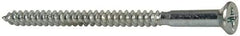 Value Collection - #10, 3" OAL, Phillips Drive, Flat Head Wood Screw - ASME B18.6.1, Zinc Plated Steel, Grade 2 - Eagle Tool & Supply