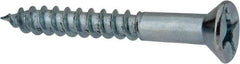 Value Collection - #12, 1-3/4" OAL, Phillips Drive, Flat Head Wood Screw - ASME B18.6.1, Zinc Plated Steel, Grade 2 - Eagle Tool & Supply