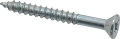 Value Collection - #12, 2" OAL, Phillips Drive, Flat Head Wood Screw - ASME B18.6.1, Zinc Plated Steel, Grade 2 - Eagle Tool & Supply