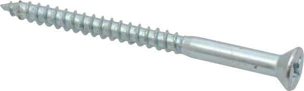 Value Collection - #12, 3" OAL, Phillips Drive, Flat Head Wood Screw - ASME B18.6.1, Zinc Plated Steel, Grade 2 - Eagle Tool & Supply