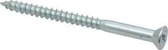 Value Collection - #12, 3" OAL, Phillips Drive, Flat Head Wood Screw - ASME B18.6.1, Zinc Plated Steel, Grade 2 - Eagle Tool & Supply