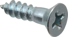 Value Collection - #14, 1" OAL, Phillips Drive, Flat Head Wood Screw - ASME B18.6.1, Zinc Plated Steel, Grade 2 - Eagle Tool & Supply