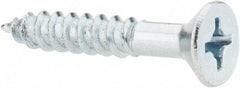 Value Collection - #14, 1-1/2" OAL, Phillips Drive, Flat Head Wood Screw - ASME B18.6.1, Zinc Plated Steel, Grade 2 - Eagle Tool & Supply