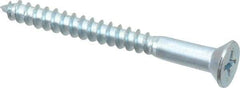 Value Collection - #14, 2-1/2" OAL, Phillips Drive, Flat Head Wood Screw - ASME B18.6.1, Zinc Plated Steel, Grade 2 - Eagle Tool & Supply