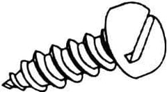 Value Collection - #10 Flat Head Slotted Sheet Metal Screw - Steel, 2" OAL, Grade 2 - Eagle Tool & Supply