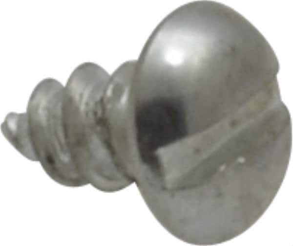Value Collection - #6 Pan Head Slotted Sheet Metal Screw - Steel, 1/4" Length Under Head, AISI 1016, ASME B18.6.3, ASME B18.6.4 & SAE J933, Grade 1016-1024 - Eagle Tool & Supply
