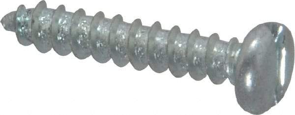 Value Collection - #6 Pan Head Slotted Sheet Metal Screw - Steel, 3/4" Length Under Head, AISI 1016, ASME B18.6.3, ASME B18.6.4 & SAE J933, Grade 1016-1024 - Eagle Tool & Supply
