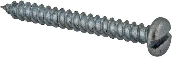 Value Collection - #6 Pan Head Slotted Sheet Metal Screw - Steel, 1-1/4" Length Under Head, Grade 2 - Eagle Tool & Supply