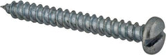 Value Collection - #6 Pan Head Slotted Sheet Metal Screw - Steel, 1-1/4" Length Under Head, Grade 2 - Eagle Tool & Supply