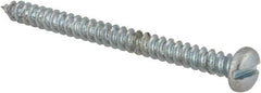 Made in USA - #6 Pan Head Slotted Sheet Metal Screw - Steel, 1-3/4" Length Under Head, Grade 2 - Eagle Tool & Supply