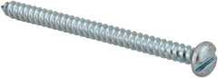 Made in USA - #6 Pan Head Slotted Sheet Metal Screw - Steel, 2" Length Under Head, Grade 2 - Eagle Tool & Supply