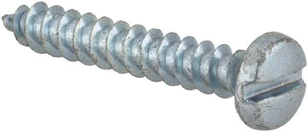 Value Collection - #7 Pan Head Slotted Sheet Metal Screw - Steel, 1" Length Under Head, Grade 2 - Eagle Tool & Supply