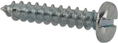 Value Collection - #8 Pan Head Slotted Sheet Metal Screw - Steel, 7/8" Length Under Head, Grade 2 - Eagle Tool & Supply