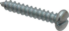Value Collection - #8 Pan Head Slotted Sheet Metal Screw - Steel, 1" Length Under Head, Grade 2 - Eagle Tool & Supply
