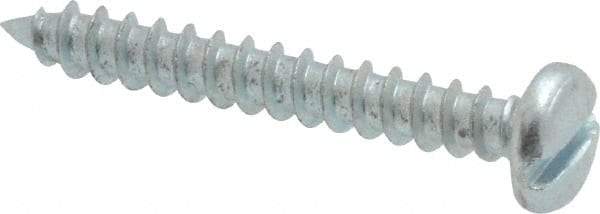 Value Collection - #8 Pan Head Slotted Sheet Metal Screw - Steel, 1-1/4" Length Under Head, Grade 2 - Eagle Tool & Supply