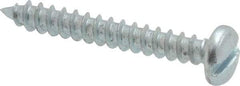 Value Collection - #8 Pan Head Slotted Sheet Metal Screw - Steel, 1-1/4" Length Under Head, Grade 2 - Eagle Tool & Supply