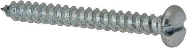 Value Collection - #8 Pan Head Slotted Sheet Metal Screw - Steel, 1-1/2" Length Under Head, Grade 2 - Eagle Tool & Supply