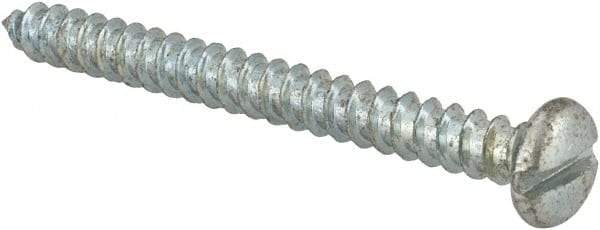 Value Collection - #8 Pan Head Slotted Sheet Metal Screw - Steel, 1-3/4" Length Under Head, Grade 2 - Eagle Tool & Supply